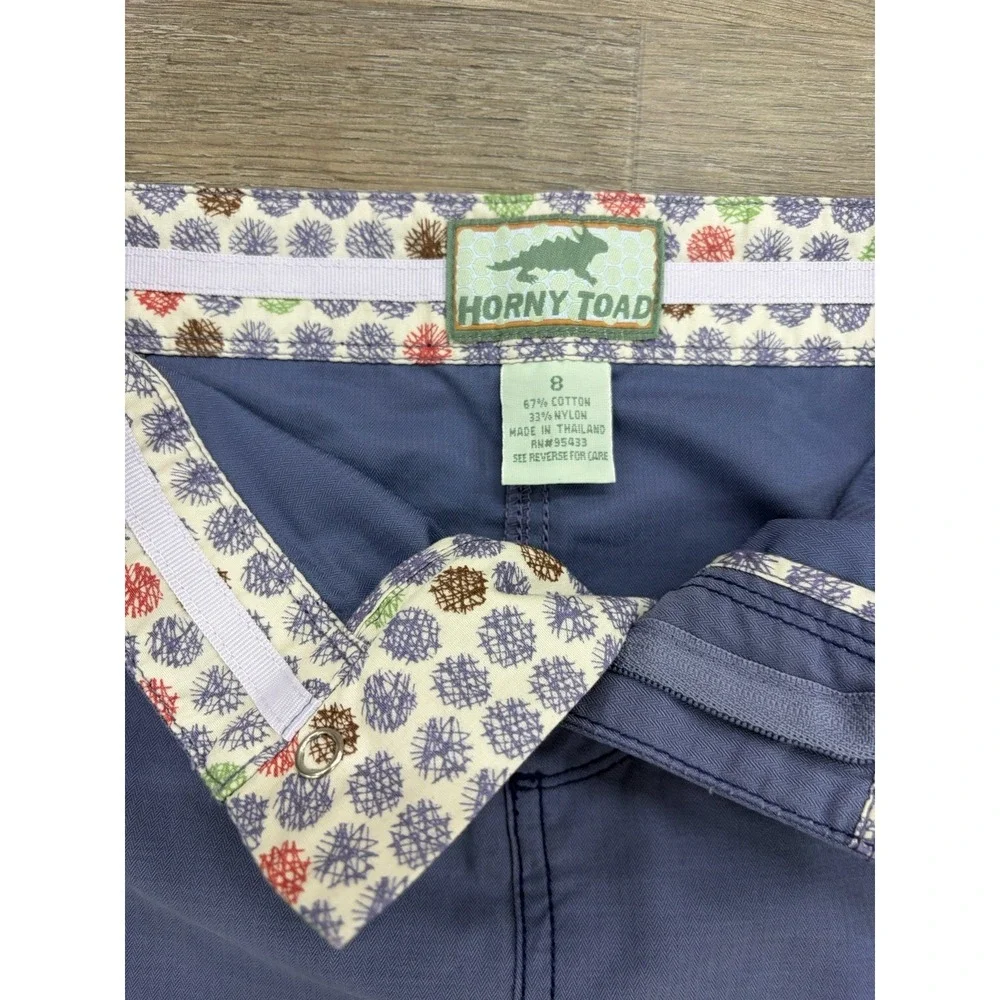Horny Toad Toad & Co Women's Nylon Skirt Size 8 Cargo Pockets Adjustable Waist